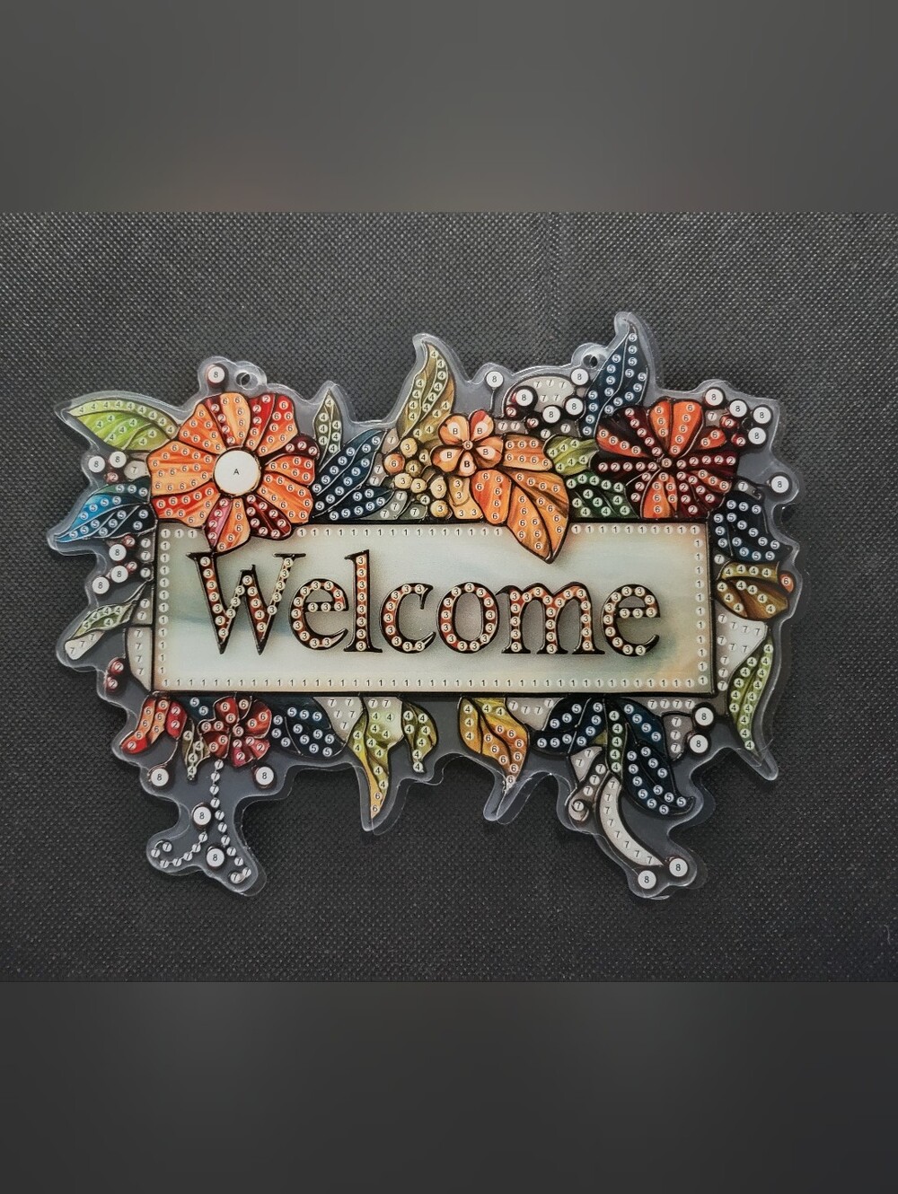 Flower Hanging Welcome Sign Diamond Art Kit